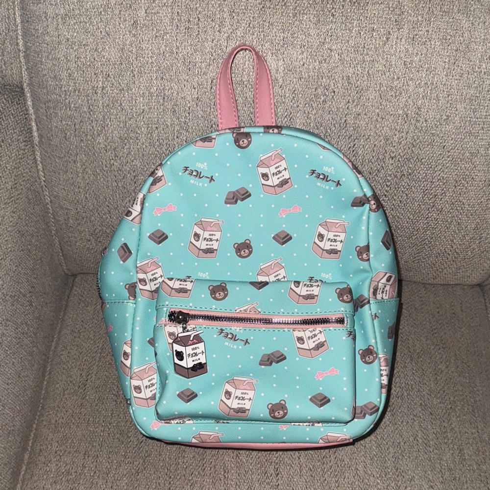 Hot Topic Teal and Pink Kids Backpack